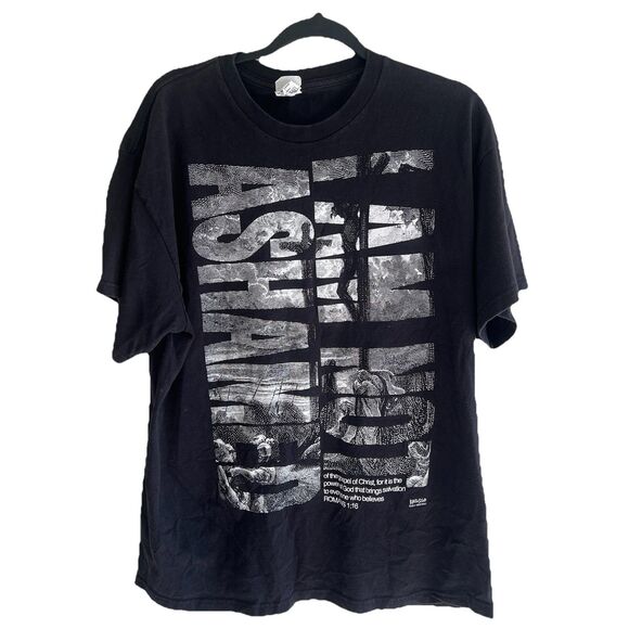 VTG Gustave Dore I am Not Ashamed Jesus Christian Kerusso Art T-Shirt Size XL - Picture 1 of 5